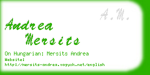 andrea mersits business card